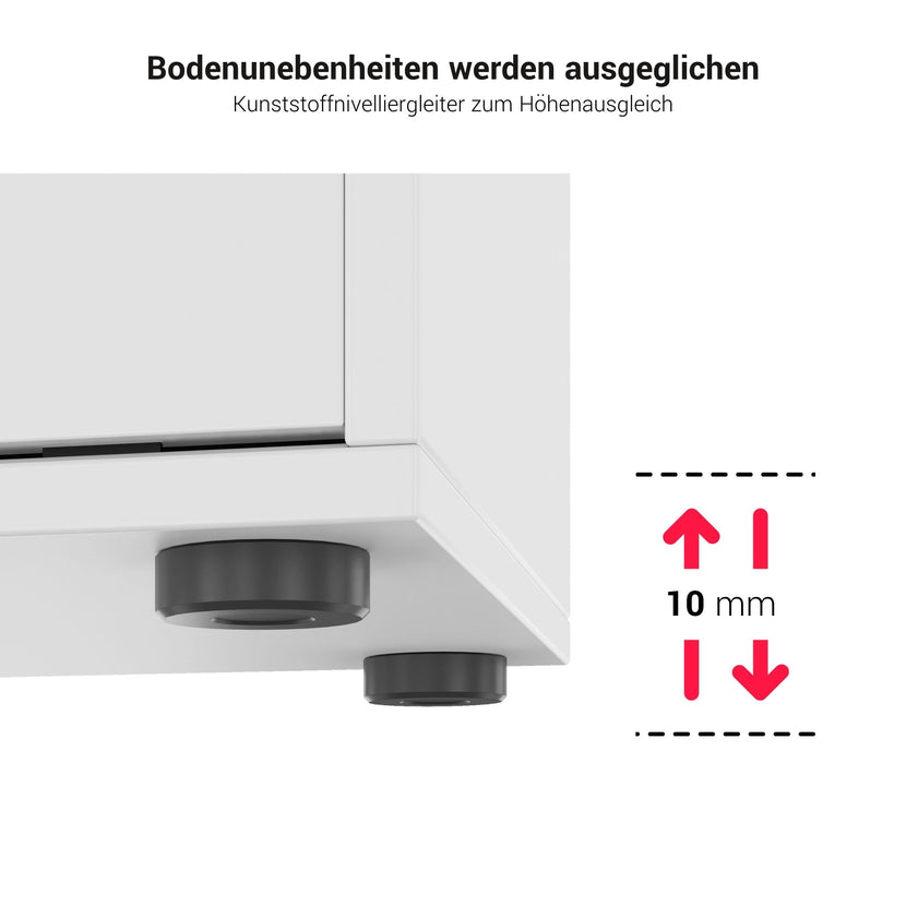 NOVA Schiebetürenschrank | 3 OH, 1640 x 1085 mm, Cubanitgrau
