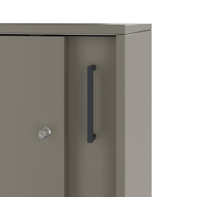 NOVA Schiebetürenschrank | 3 OH, 1640 x 1085 mm, Cubanitgrau