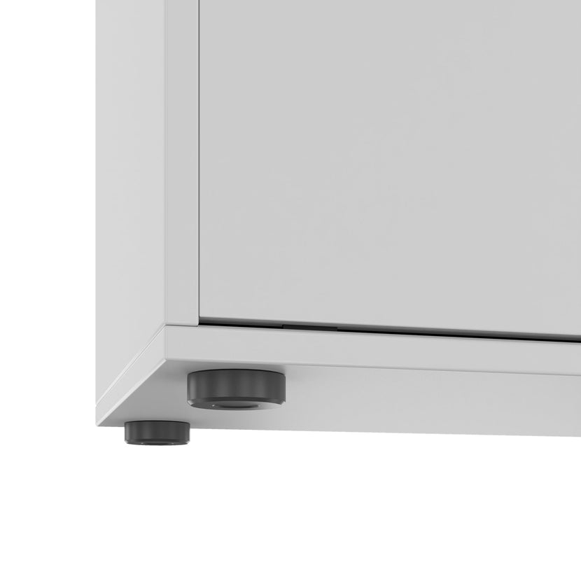 NOVA sliding door wardrobe | 3 OH, 1640 x 1085 mm, pearl gray