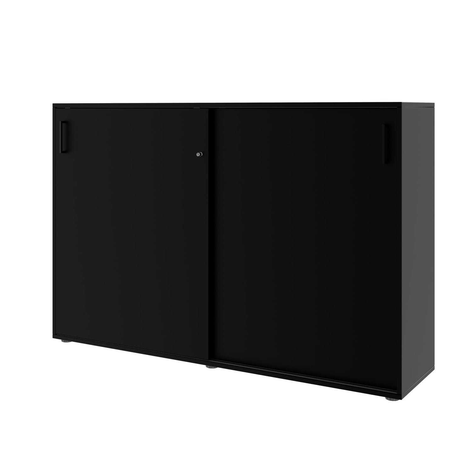 NOVA sliding door wardrobe | 3 OH, 1640 x 1085 mm, black