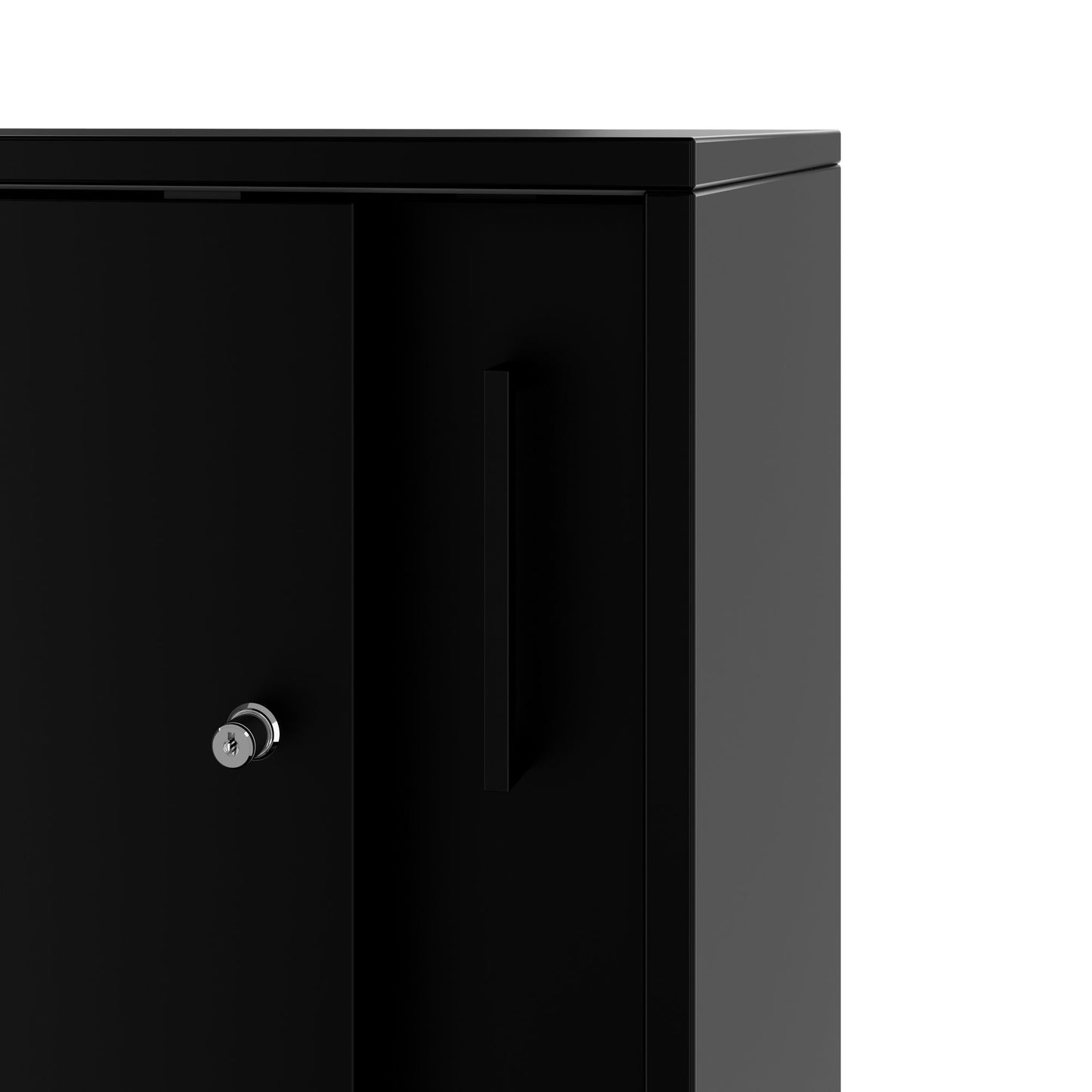 NOVA sliding door wardrobe | 3 OH, 1640 x 1085 mm, black