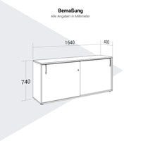 NOVA Armoire de porte coulissante | 2 oh, 1640 x 740 mm, érable