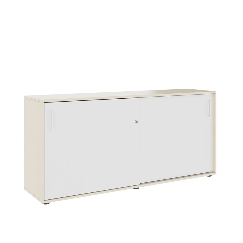 NOVA Cabinet di porta scorrevole | 2 OH, 1640 x 740 mm, acero / bianco