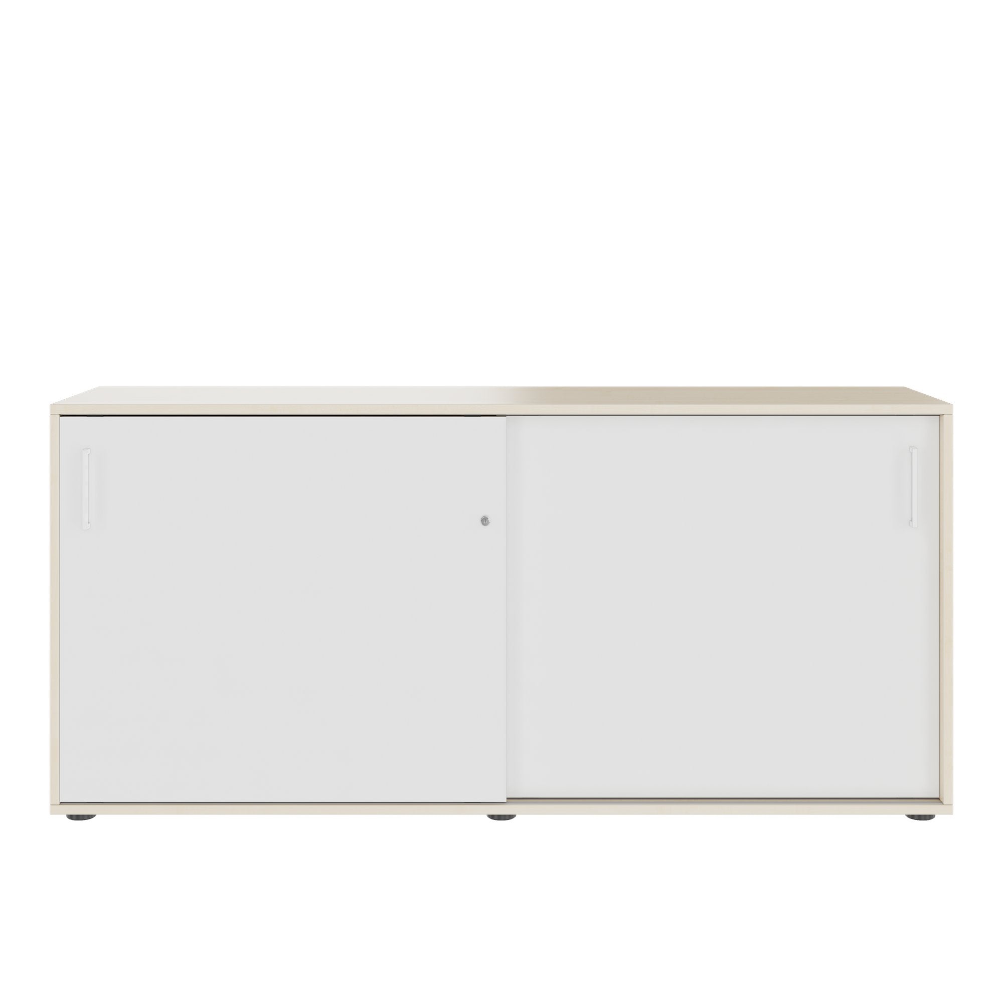 NOVA Cabinet di porta scorrevole | 2 OH, 1640 x 740 mm, acero / bianco