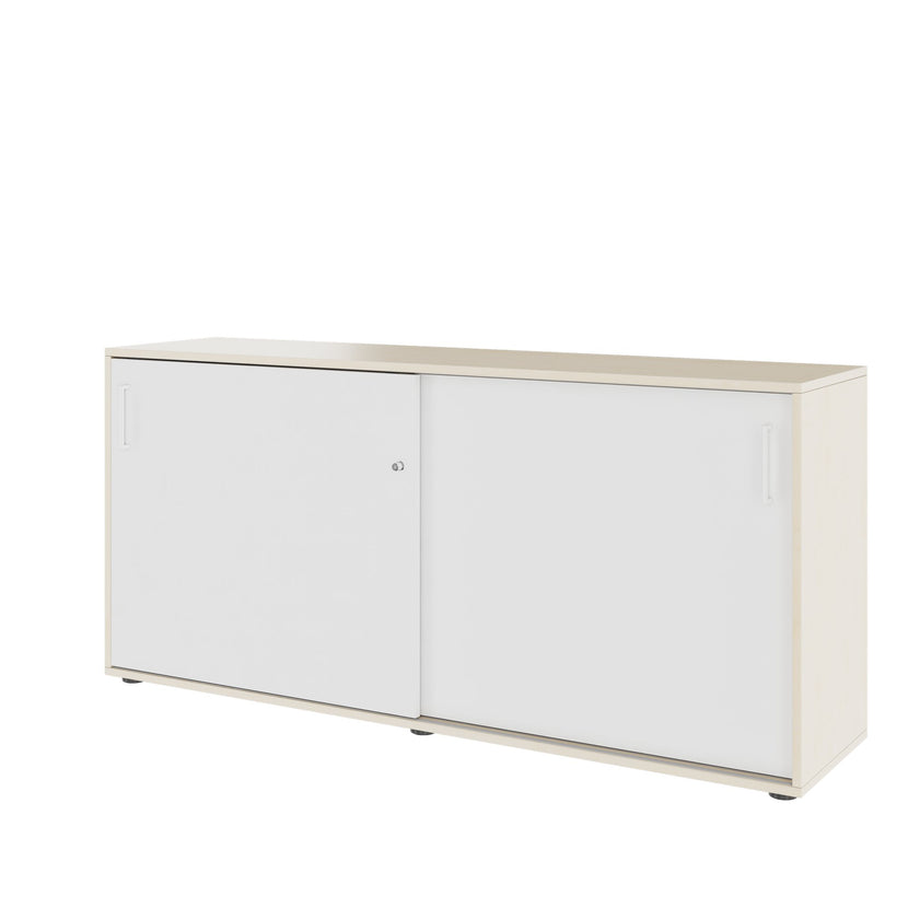 NOVA Cabinet di porta scorrevole | 2 OH, 1640 x 740 mm, acero / bianco