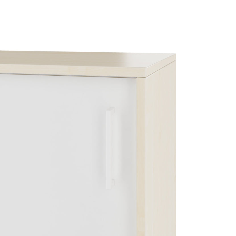 NOVA Cabinet di porta scorrevole | 2 OH, 1640 x 740 mm, acero / bianco