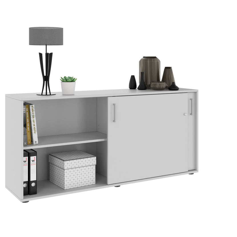 NOVA sliding door wardrobe | 2 OH, 1640 x 740 mm, pearl gray