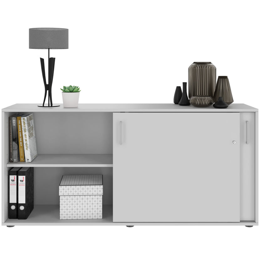 NOVA sliding door wardrobe | 2 OH, 1640 x 740 mm, pearl gray