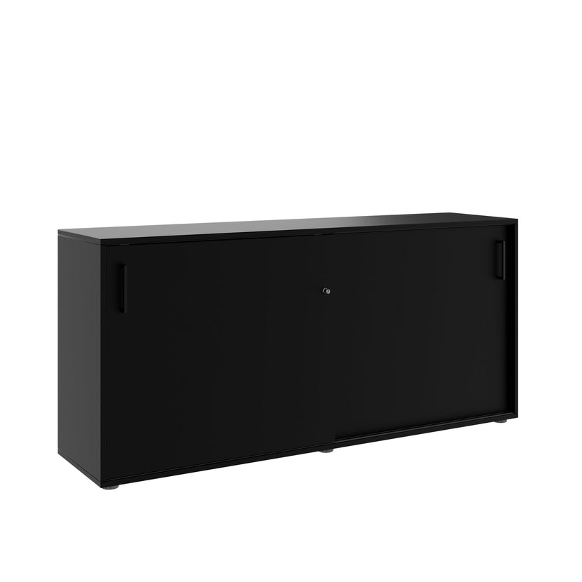 NOVA sliding door wardrobe | 2 OH, 1640 x 740 mm, black