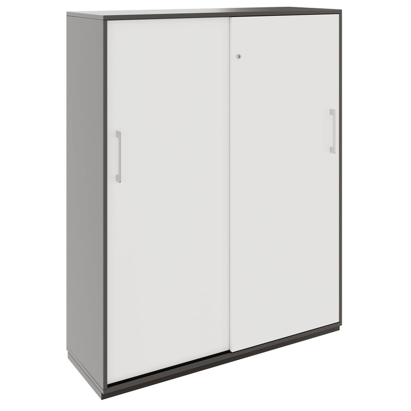 PRO Schiebetürenschrank | 4 OH, 1200 x 1510 mm, Graphit / Weiß - 1 Main Image