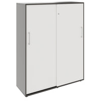 PRO Armoire de porte coulissante | 4 oh, 1200 x 1510 mm, graphite / blanc