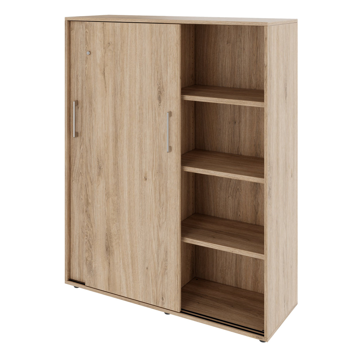 PRO Schiebetürenschrank | 4 OH, 1200 x 1510 mm, Natureiche - 4 Lightbox Main Image