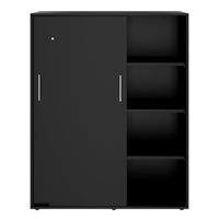 Armoire à portes coulissantes PRO | 4 OH, 1200 x 1510 mm, noir