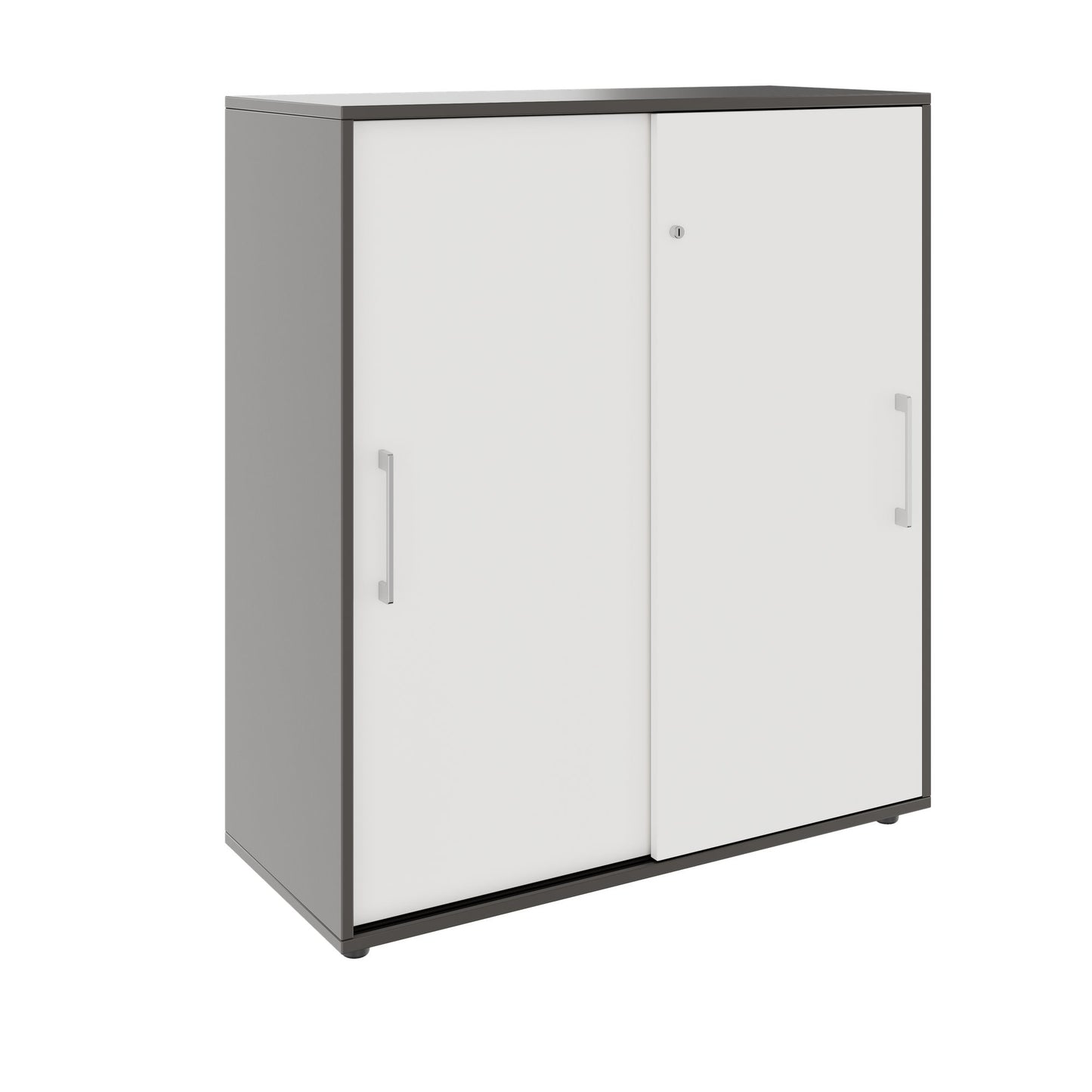 PRO Armoire de porte coulissante | 3 oh, 800 - 1600 x 1140 mm, graphite / blanc