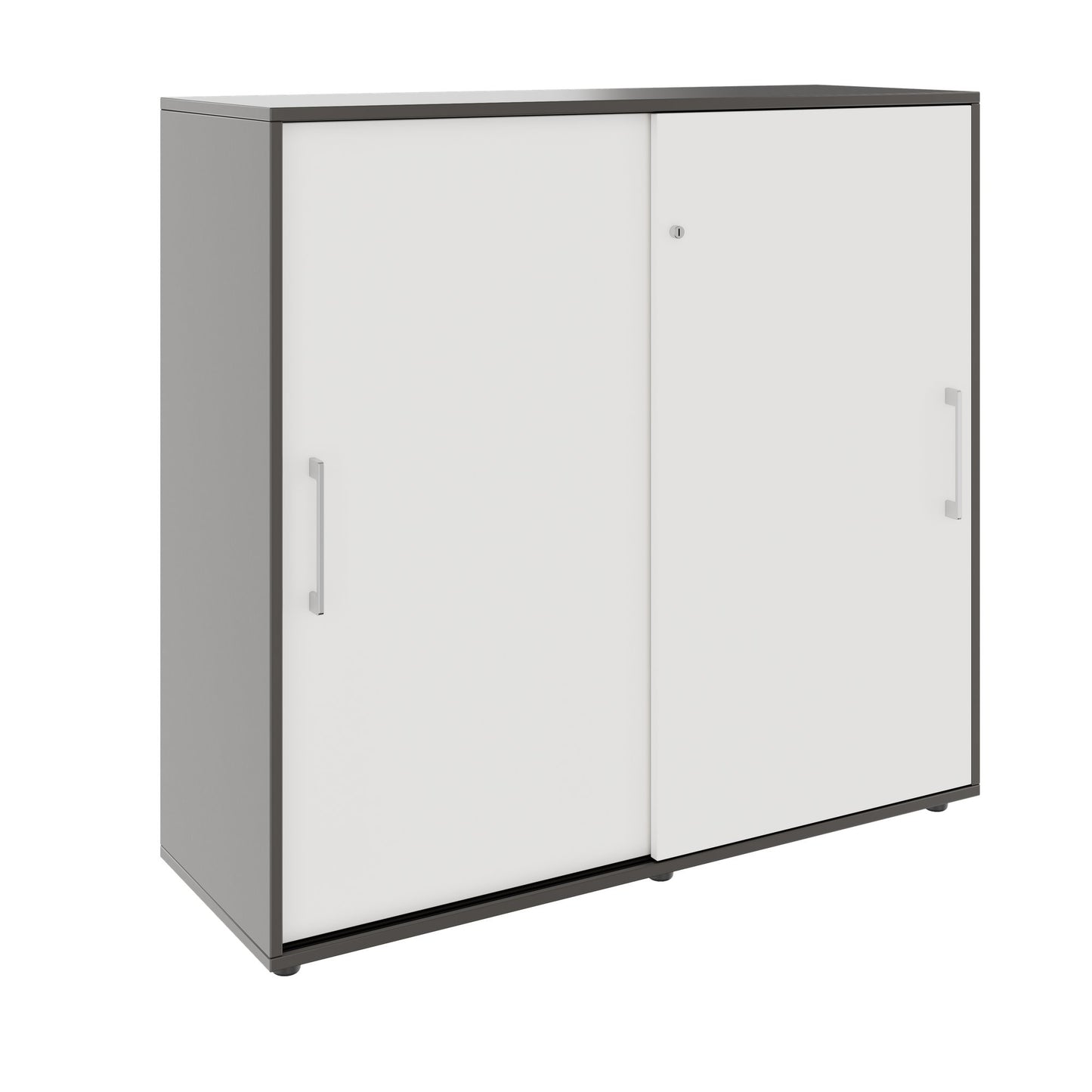 PRO Armoire de porte coulissante | 3 oh, 800 - 1600 x 1140 mm, graphite / blanc