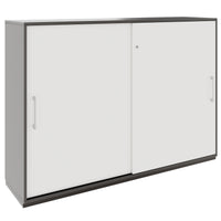 PRO Armoire de porte coulissante | 3 oh, 800 - 1600 x 1140 mm, graphite / blanc