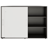 PRO Armoire de porte coulissante | 3 oh, 800 - 1600 x 1140 mm, graphite / blanc