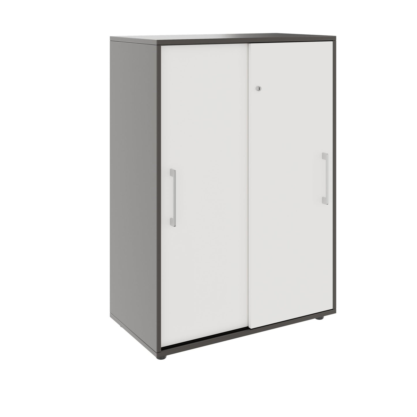 PRO Cabinet di porta scorrevole | 3 OH, 800 - 1600 x 1140 mm, grafite / bianco