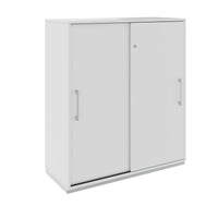 Armoire à portes coulissantes PRO | 3 OH, 800 - 1600 x 1140 mm, gris