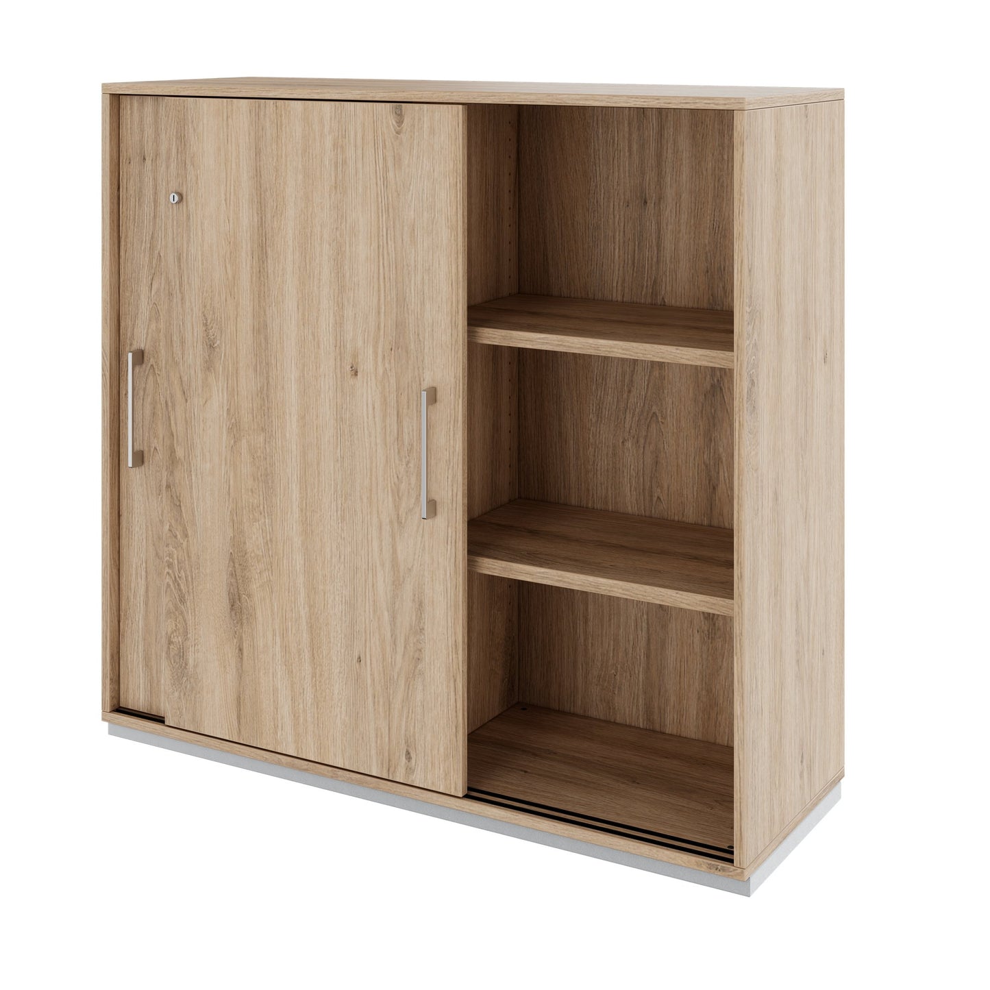 Armoire à portes coulissantes PRO | 3 OH, 800 - 1600 x 1140 mm, chêne naturel