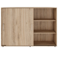 Armoire à portes coulissantes PRO | 3 OH, 800 - 1600 x 1140 mm, chêne naturel