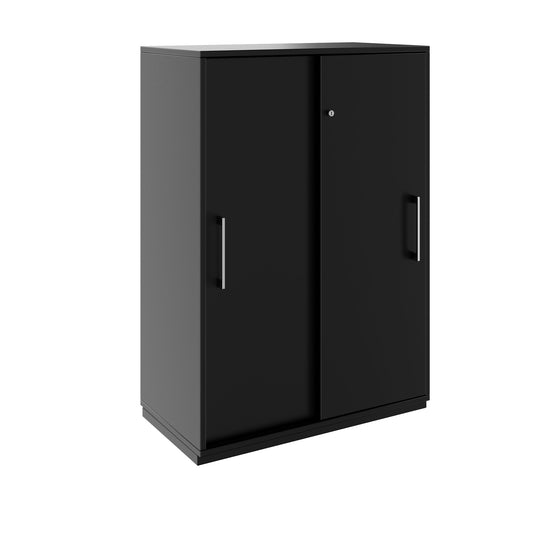 PRO Schiebetürenschrank | 3 OH, 800 - 1600 x 1140 mm, Schwarz