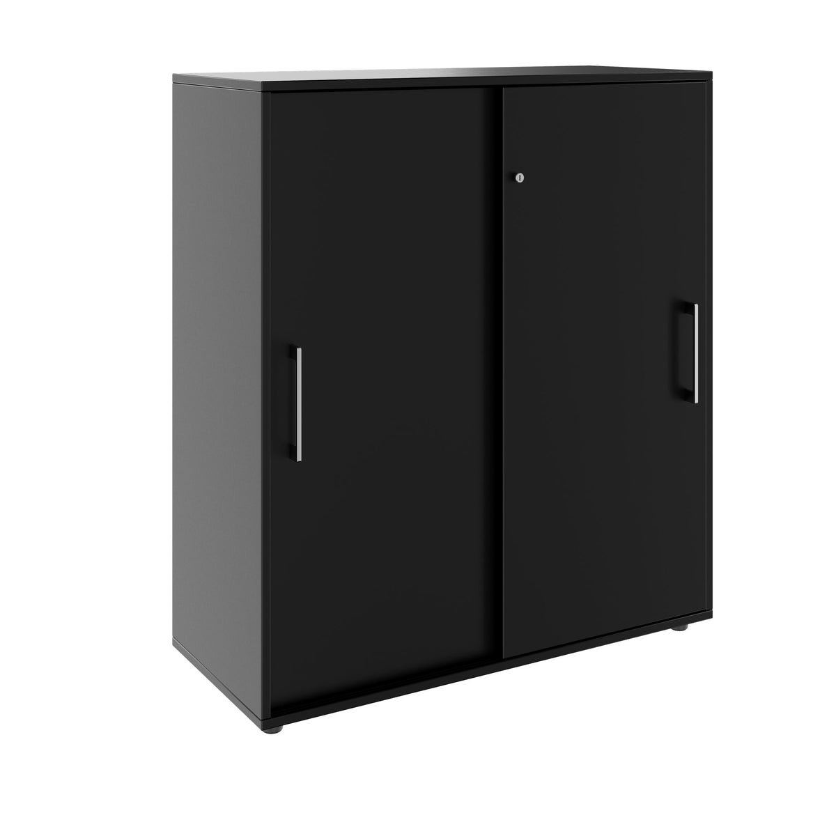 PRO Schiebetürenschrank | 3 OH, 800 - 1600 x 1140 mm, Schwarz - 1 Lightbox Main Image
