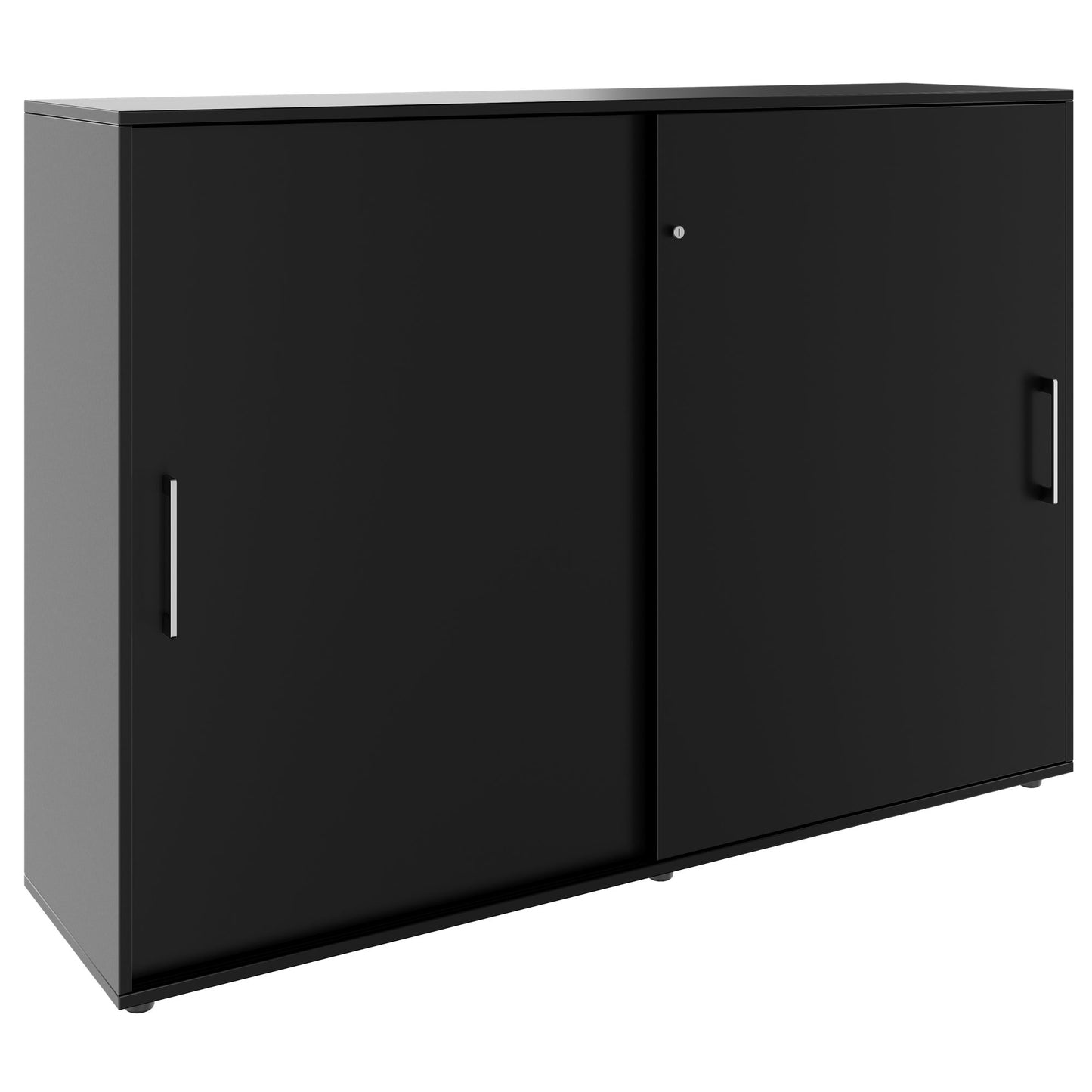 PRO sliding door wardrobe | 3 OH, 800 - 1600 x 1140 mm, black