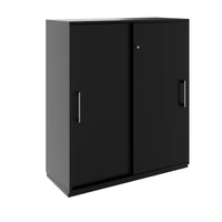 PRO sliding door wardrobe | 3 OH, 800 - 1600 x 1140 mm, black