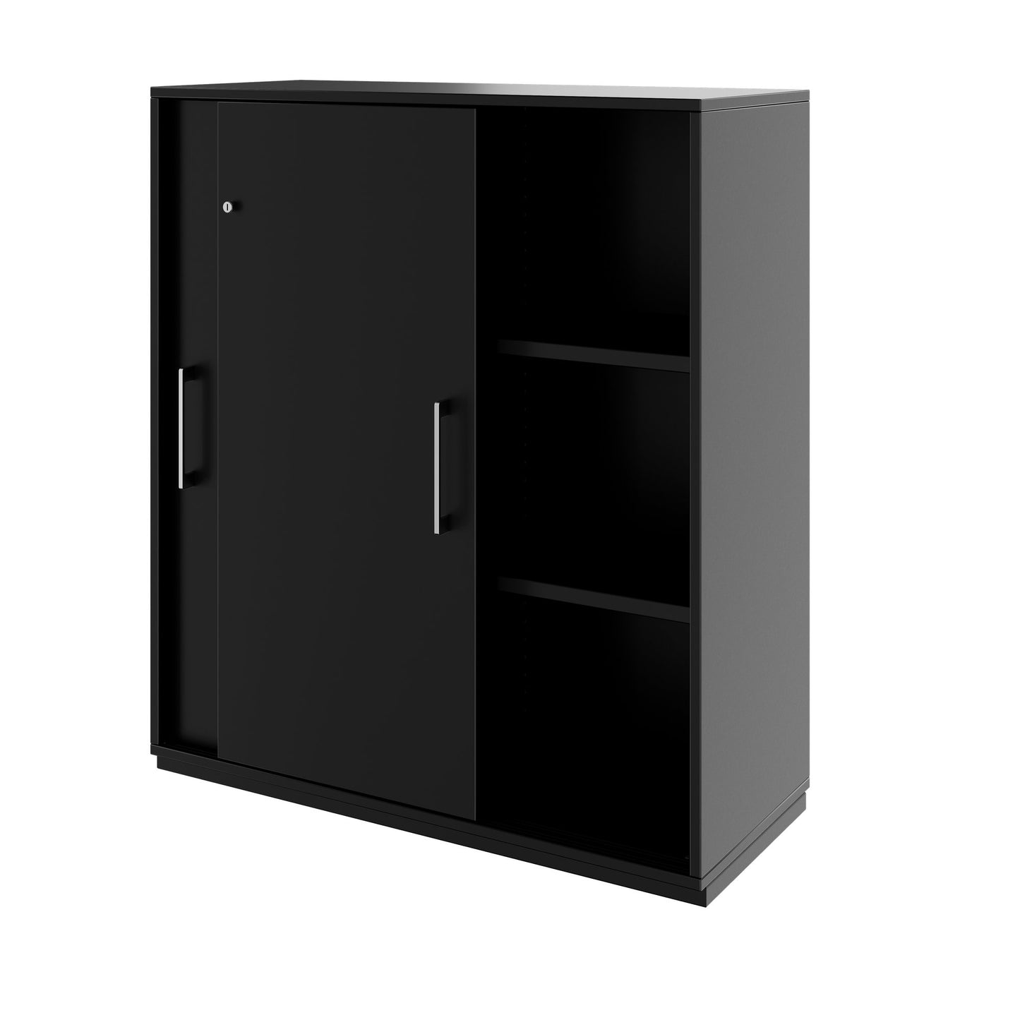 PRO sliding door wardrobe | 3 OH, 800 - 1600 x 1140 mm, black