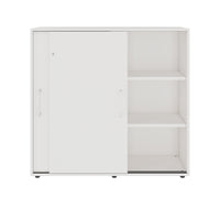 PRO Armoire de porte coulissante | 3 oh, 800 - 1600 x 1140 mm, blanc