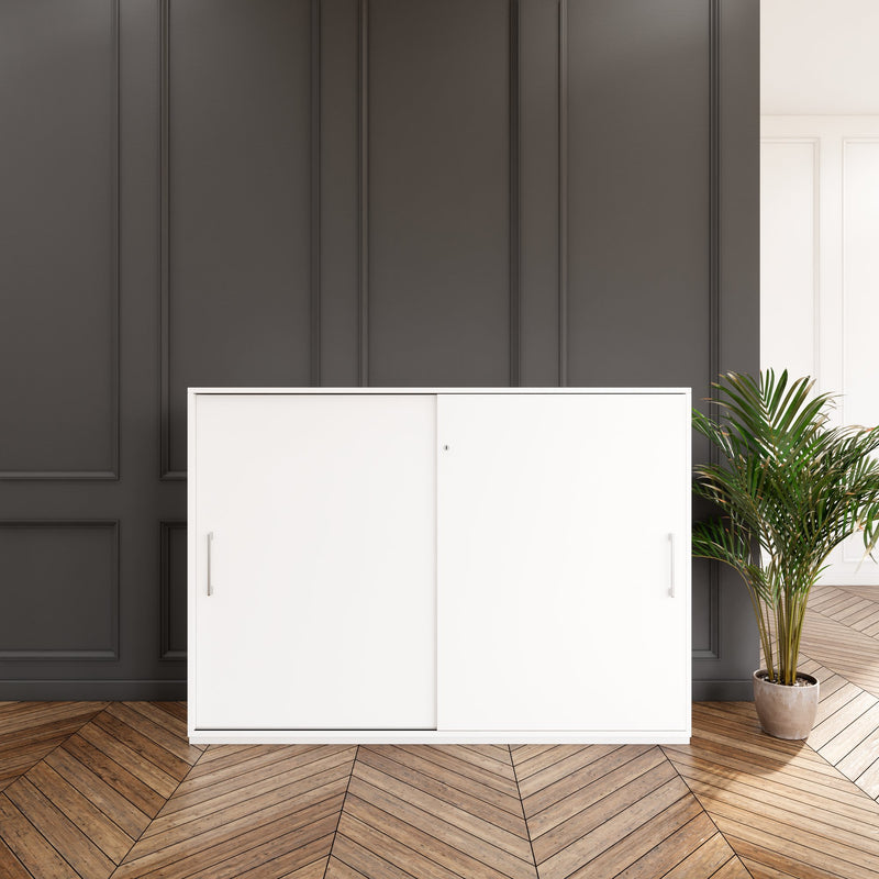 PRO Cabinet di porta scorrevole | 3 OH, 800 - 1600 x 1140 mm, bianco - 14 Main Image