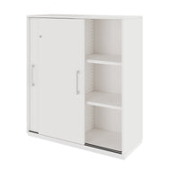 PRO Armoire de porte coulissante | 3 oh, 800 - 1600 x 1140 mm, blanc