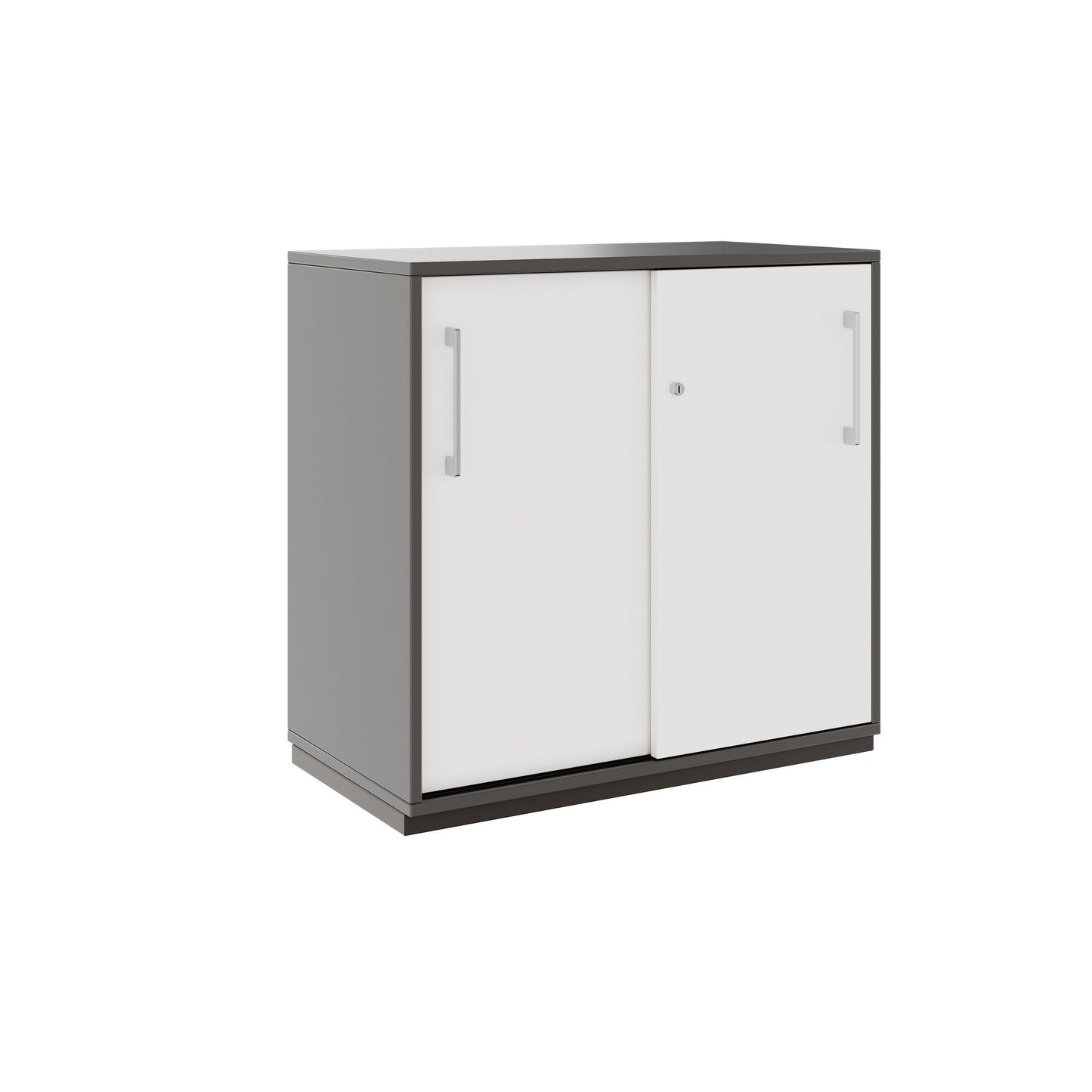 PRO Cabinet di porta scorrevole | 2 OH, 800 - 1600 x 770 mm, grafite / bianco