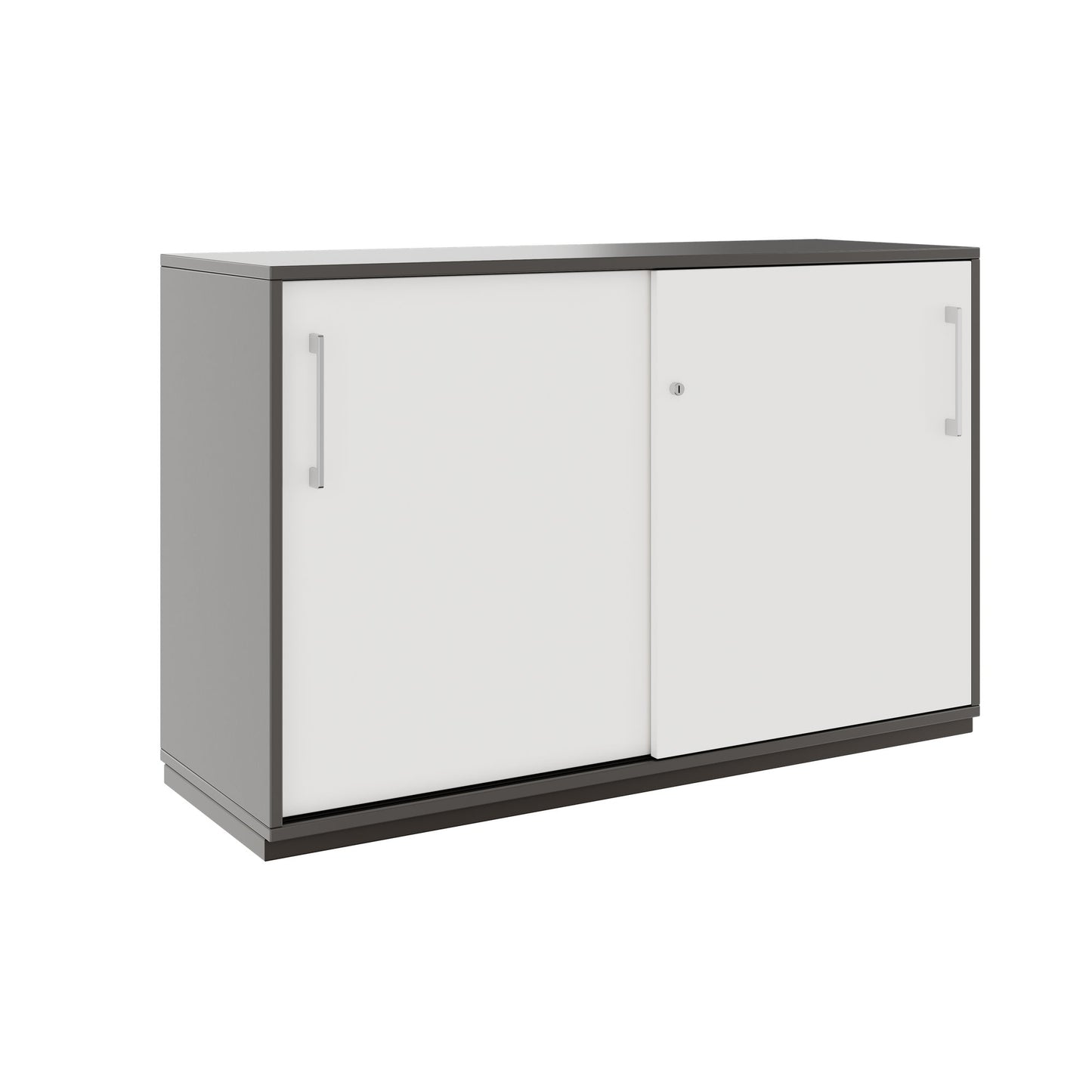 PRO Cabinet di porta scorrevole | 2 OH, 800 - 1600 x 770 mm, grafite / bianco