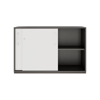 PRO Cabinet di porta scorrevole | 2 OH, 800 - 1600 x 770 mm, grafite / bianco