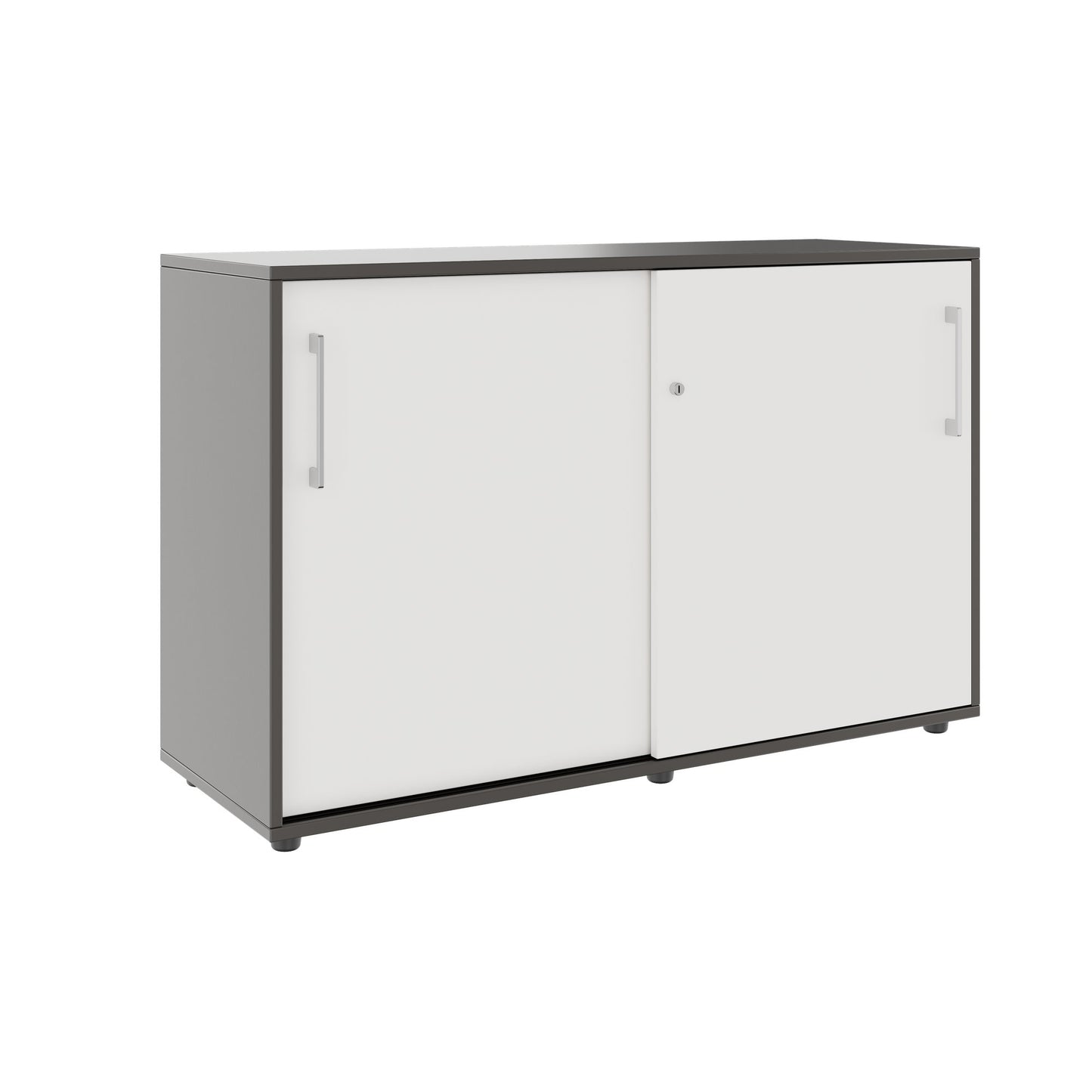 PRO Cabinet di porta scorrevole | 2 OH, 800 - 1600 x 770 mm, grafite / bianco