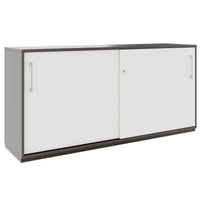 PRO Cabinet di porta scorrevole | 2 OH, 800 - 1600 x 770 mm, grafite / bianco