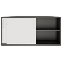 PRO Cabinet di porta scorrevole | 2 OH, 800 - 1600 x 770 mm, grafite / bianco