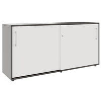 PRO Cabinet di porta scorrevole | 2 OH, 800 - 1600 x 770 mm, grafite / bianco