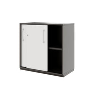 PRO Cabinet di porta scorrevole | 2 OH, 800 - 1600 x 770 mm, grafite / bianco