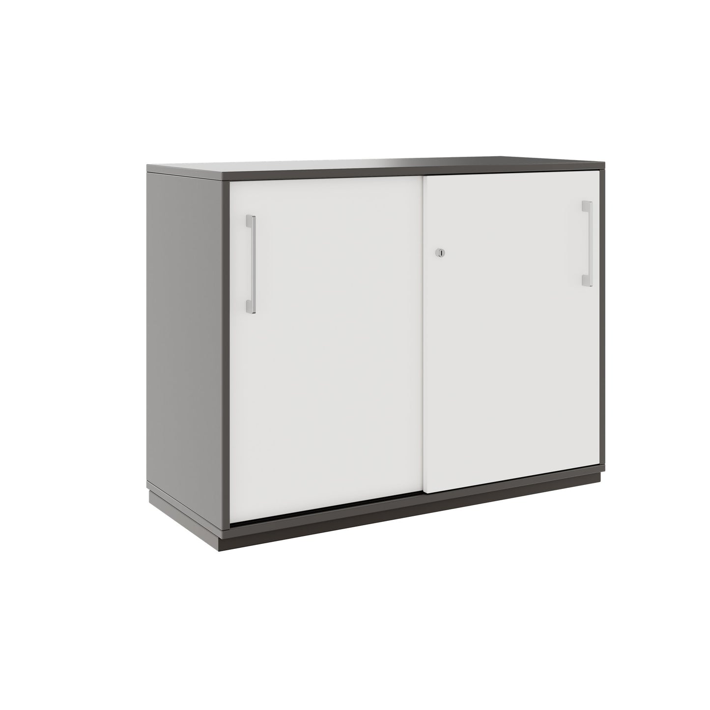 PRO Cabinet di porta scorrevole | 2 OH, 800 - 1600 x 770 mm, grafite / bianco