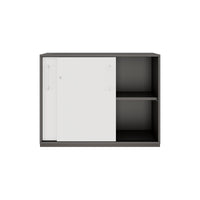 PRO Cabinet di porta scorrevole | 2 OH, 800 - 1600 x 770 mm, grafite / bianco