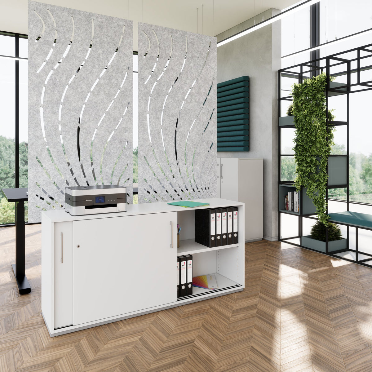 PRO sliding door wardrobe | 2 OH, 800 - 1600 x 770 mm, gray - 14 Lightbox Main Image