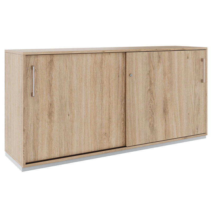 PRO Armoire à portes coulissantes | 2 OH, 800 - 1600 x 770 mm, chêne naturel  - 1 Main Image