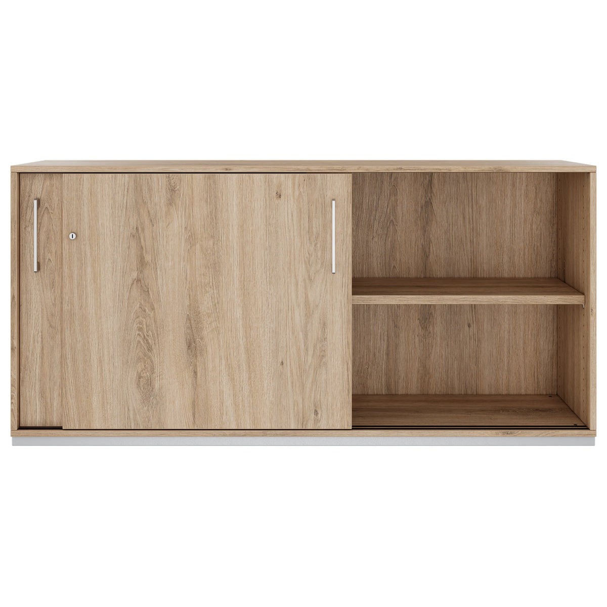 PRO Armoire à portes coulissantes | 2 OH, 800 - 1600 x 770 mm, chêne naturel  - 3 Lightbox Main Image