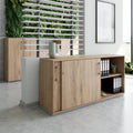 PRO Armoire à portes coulissantes | 2 OH, 800 - 1600 x 770 mm, chêne naturel  - 14 Thumbnail Image