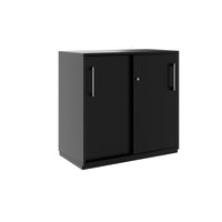 PRO sliding door wardrobe | 2 OH, 800 - 1600 x 770 mm, black