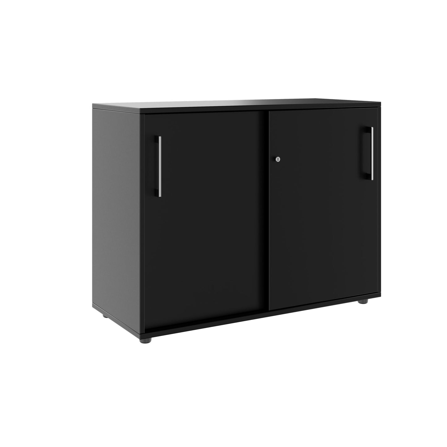 PRO sliding door wardrobe | 2 OH, 800 - 1600 x 770 mm, black