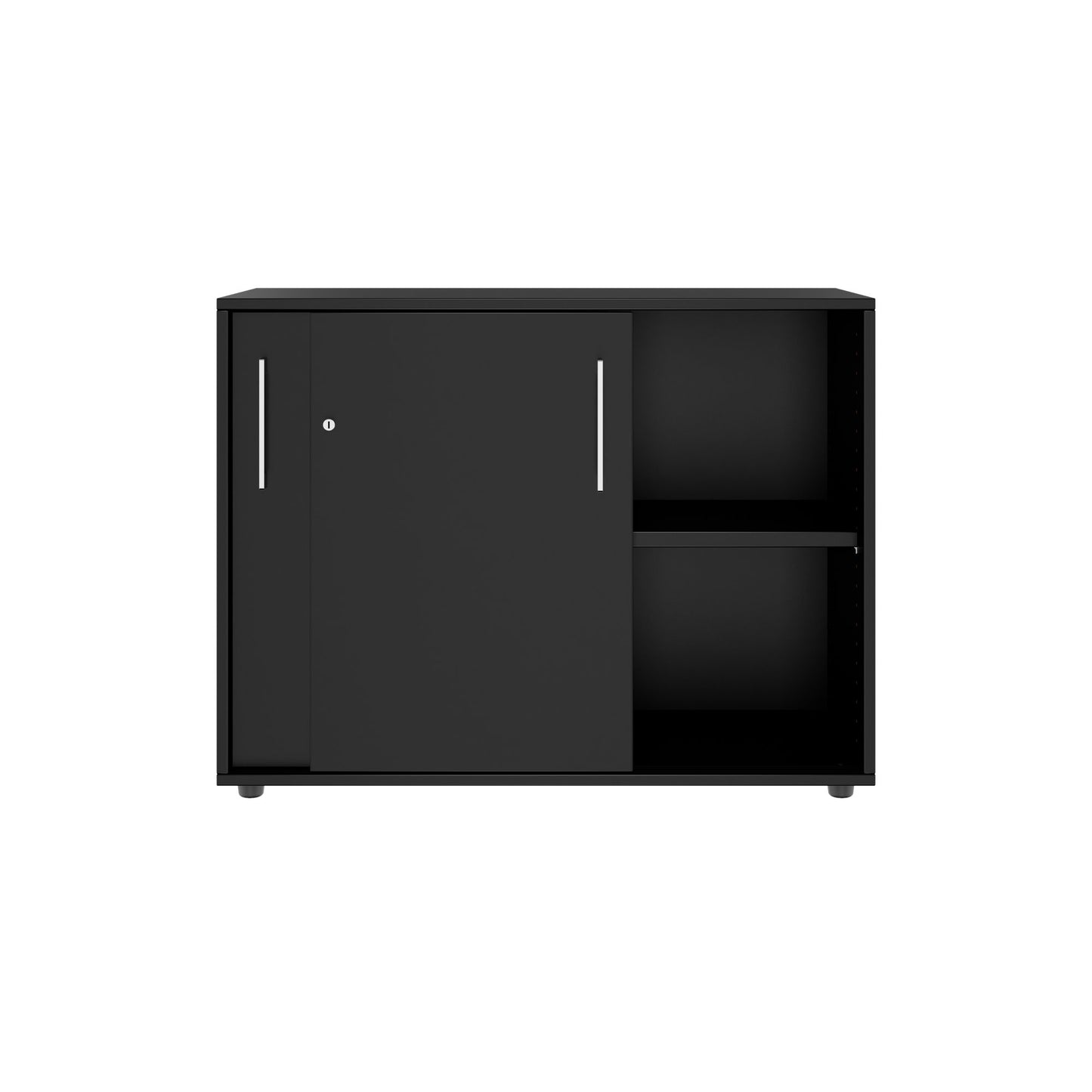 PRO sliding door wardrobe | 2 OH, 800 - 1600 x 770 mm, black